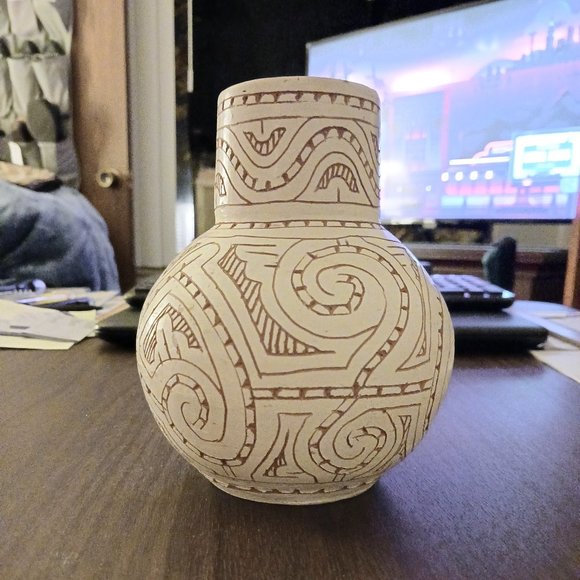 Handmade Portuguese Terracatta Vase Vass Home Decor - Picture 1 of 6